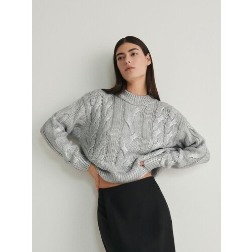 Reserved Ladies` sweater - srebrna Slike