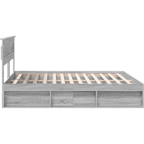  Okvir za krevet s uzglavljem Siva Sonoma 200 x 200 cm Slike