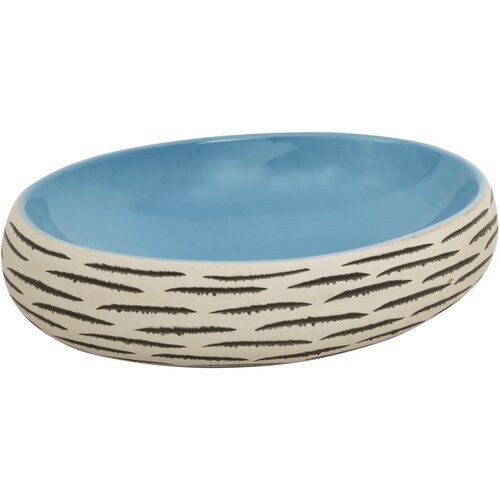 Maison Chic Umivalnik - Kopalna umivalnik - Lavabo Nadpultni večbarven ovalni 59x40x15 cm keramika, (21684764) Cene