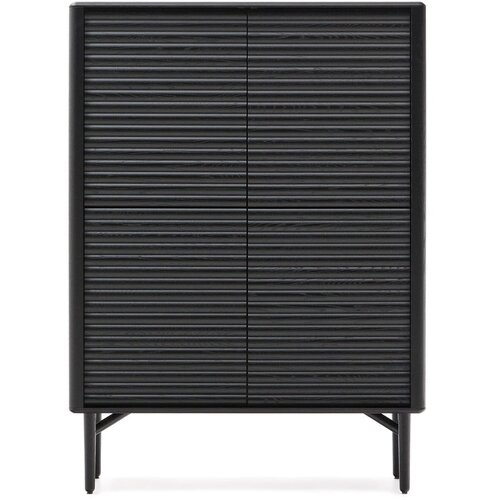 Kave Home Crni ormarić u dekoru hrasta 104,5x144x40 cm Lenon – Cijene
