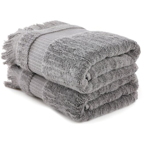 Zeus - dark grey dark grey hand towel set (2 pieces) Slike