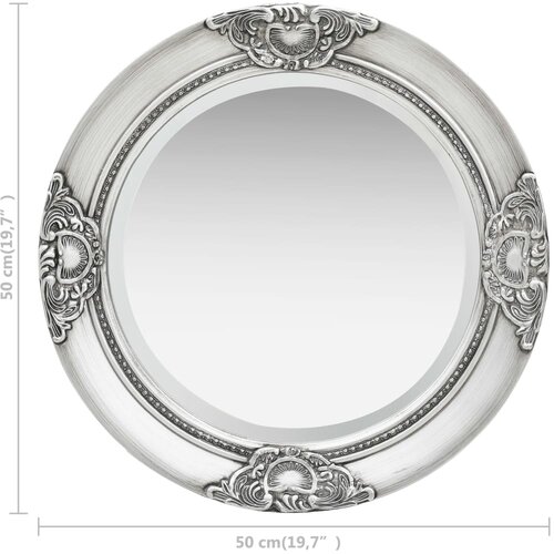  Zidno ogledalo u baroknom stilu 50 cm srebrno Slike