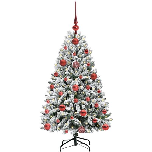  Umjetno božićno drvce Zelena i bijela 120 cm PVC i metal Slike