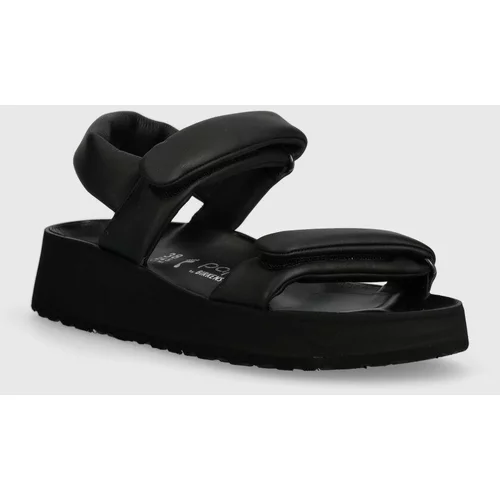 Birkenstock Kožne sandale Theda za žene, boja: crna, s platformom, 1026877