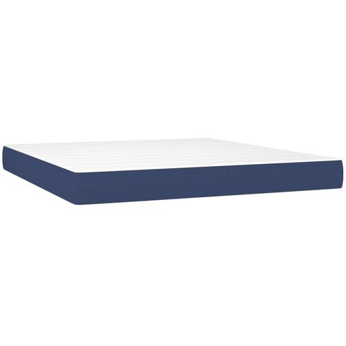 vidaXL Box spring postelja z vzmetnico modra 160x200 cm blago Cene