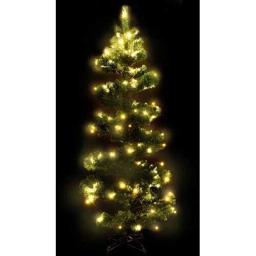  Spiralno osvijetljeno božićno drvce sa stalkom zeleno 150cm PVC Slike