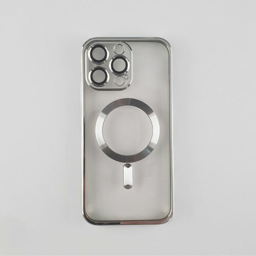 maska silikonska magsafe za iphone 13 pro max/ srebrna Slike