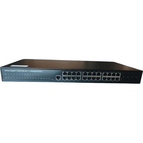ExeLink SGX3728-V2 upravljivi switch za Rack 24x10/100/1000 Base-T,4x1G/10 GE Base-X SFP+ porta L3 Cene