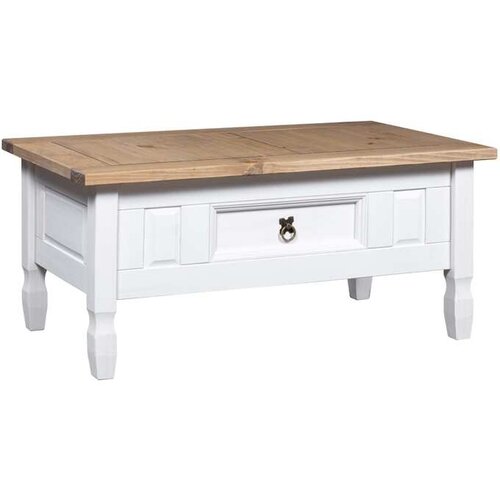  Klubska mizica mehiška borovina Corona Range bela 100x60x45 cm Cene