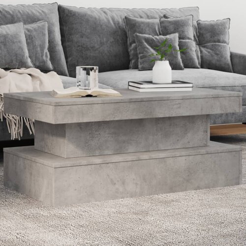 vidaXL Klubska mizica z LED lučkami betonsko siva 90x50x40 cm Cene