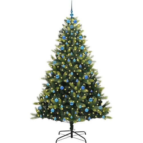  Umjetno savitljivo božićno drvce s 300 LED dioda Zelena 210 cm Slike