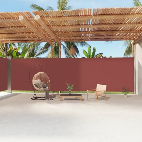 vidaXL Uvlačiva bočna tenda smeđa 220 x 1200 cm Cijene