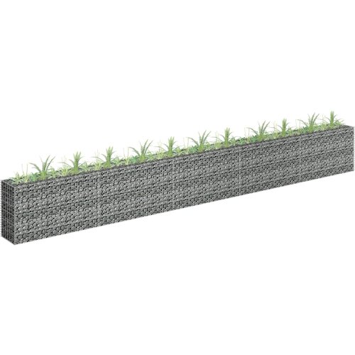 vidaXL Visoka greda gabion pocinkano jeklo 450x30x60 cm Cene