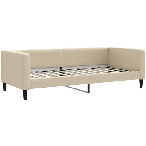  Dnevni krevet krem 90 x 200 cm od tkanine Slike