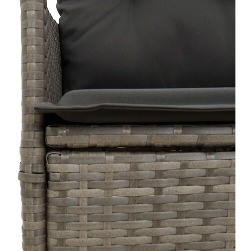 9-dijelni vrtni blagovaonski set sivi od poliratana Siva 190 x 90 x 75 cm Slike