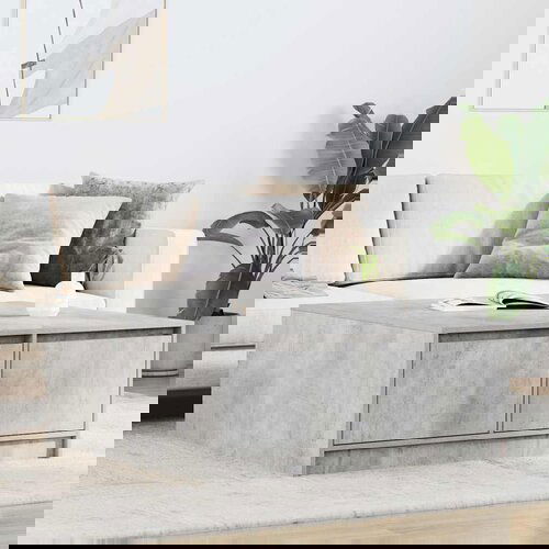 vidaXL stol za kavu s ladicama beton sivi 100x100x40 cm Cijene