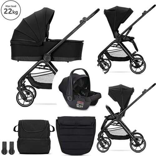 Lorelli KOLICA ZA BEBE VENICE 3U1 (22KG MAX) - BLACK Cene
