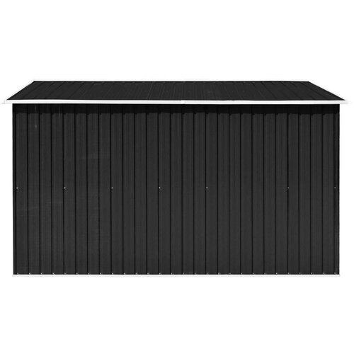 VidaXL vrtna kućica od metala 257 x 298 x 178 cm antracit Slike