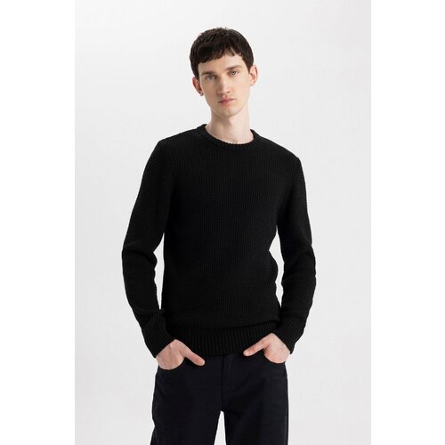 Defacto Standard Fit Regular Cut Crew Neck Basic Knitwear Sweater Slike