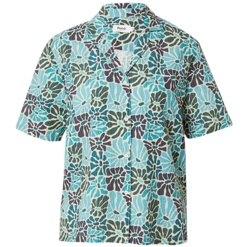Brava Fabrics Bluza 'Spring Aloha' bež / svetlo modra / temno zelena / temno liila