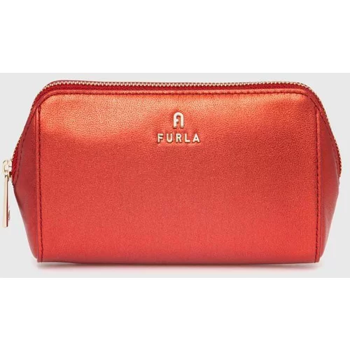 Furla Usnjena kozmetična torbica rdeča barva, WE00449 BX2658 2673S