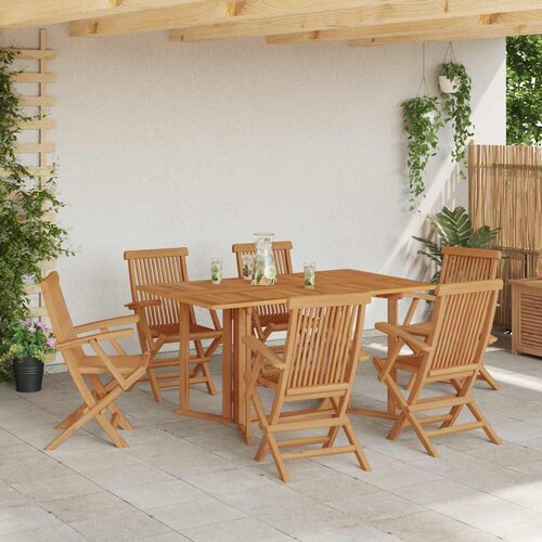  Vrtni set za objed 7 kom. Smeđa 150 x 90 x 75 cm Cijene
