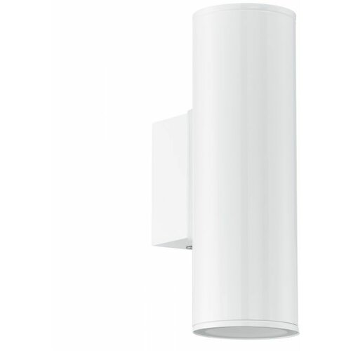 Eglo riga spoljna zidna lampa/2, led, gu10, 2x3w, čelik/bela Slike