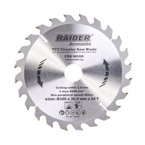 Raider 163149 Listovi za kružnu testeru, 200х24Тх30mm Cene