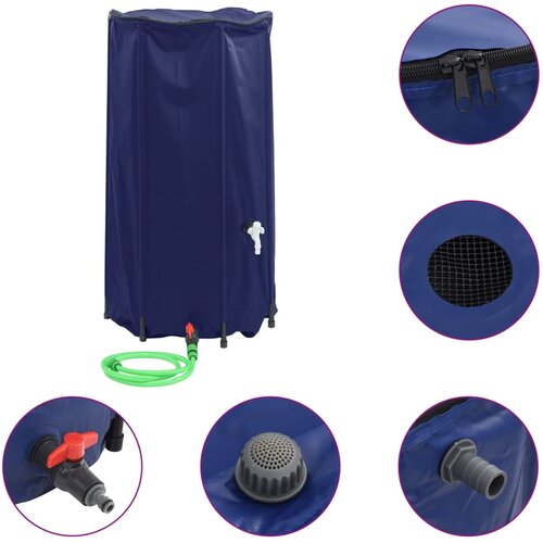  Spremnik za vodu sa slavinom sklopivi 100 L PVC Plava Slike