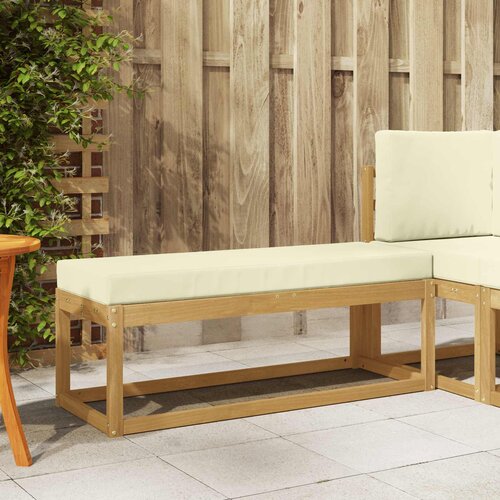  Vanjska stolica klupa s jastukom Bijela 115 x 43 x 45 cm Cijene