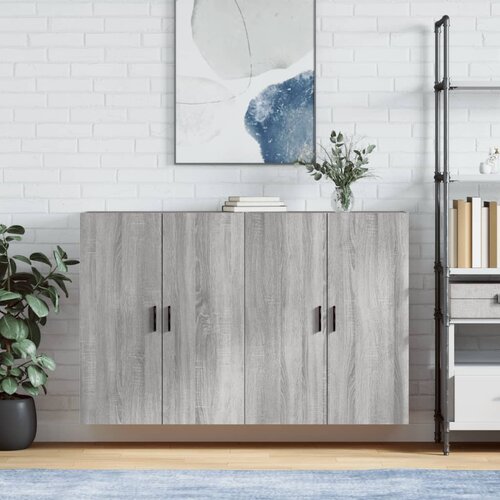 The Living Store Stenska omarica 2 kosa siva sonoma 69,5x34x90 cm - Stenska Omara, (21429164) Slike