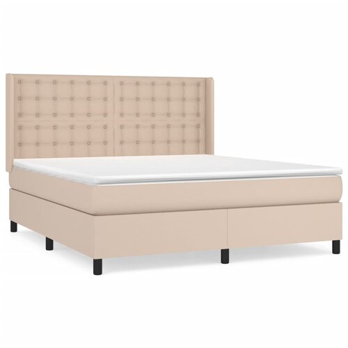 Maison Chic Box spring postelja - Vzmetna postelja z vzmetnico kapučino 180x200cm umetno usnje SL21121, (21881003) Cene
