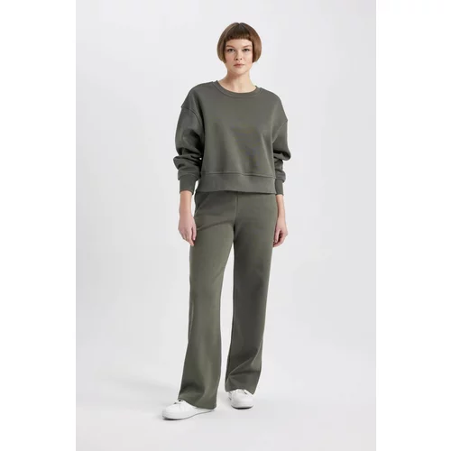 Defacto Straight Fit With Pockets Thick Sweatshirt Fabric Pants