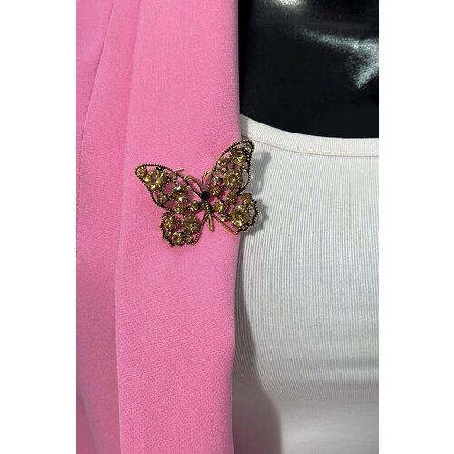 Kesi Butterfly Brooch A-2-21-7 apricot + gold Slike