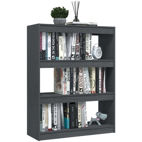 VidaXL knjižna omara za razdelitev prostora siva 100x30x103 cm Slike