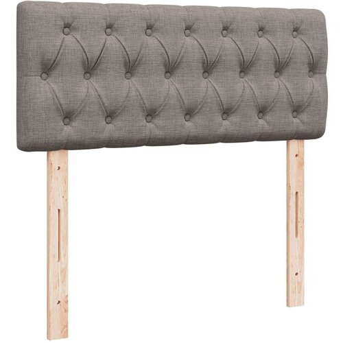 VidaXL Krevet s oprugama i madracem smeđesivi 120 x 200 cm od tkanine Slike