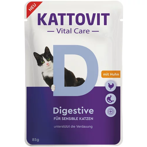 Kattovit Vital Care Digestive Pouches s piščancem - 24 x 85 g