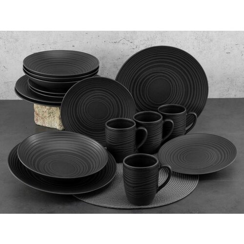 Creatable Kombinirani Servis Lava Stone Black, 16-Delni Slike