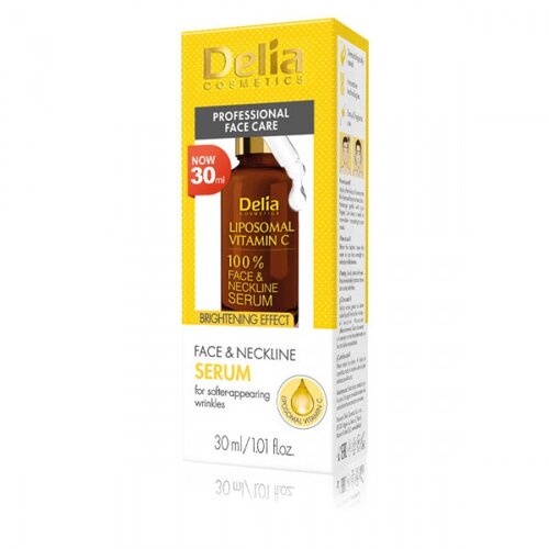 Delia 100% - Izbeljujući serum za lice i vrat sa lipozomalnim vitaminom C 30ml Slike