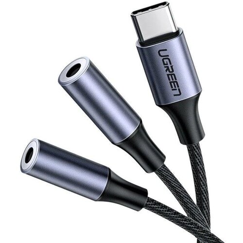 Ugreen USB-C na 3.5 mm audio splitter 2x 25cm - polybag Slike