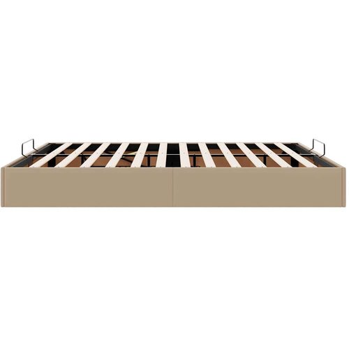 VidaXL okvir kreveta bez madraca cappuccina 180x200 cm od umjetne kože Slike