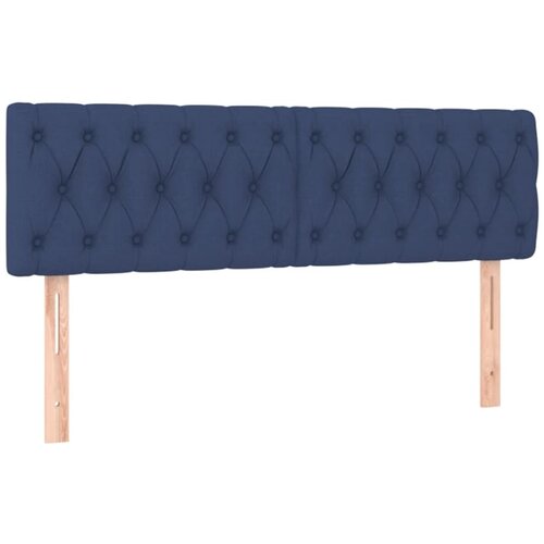  Krevet box spring s madracem LED plavi 160x200 cm od tkanine Slike