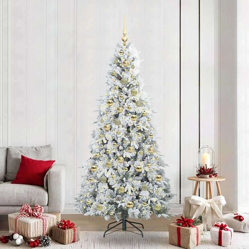vidaXL Umjetno božićno drvce s nogom s stalakom Zelena 210 cm PE i PVC Cene