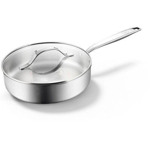 BE Living Globoka ponev s pokrovom Stainless Steel 24 cm nerjavno jeklo, (5000555253) Cene