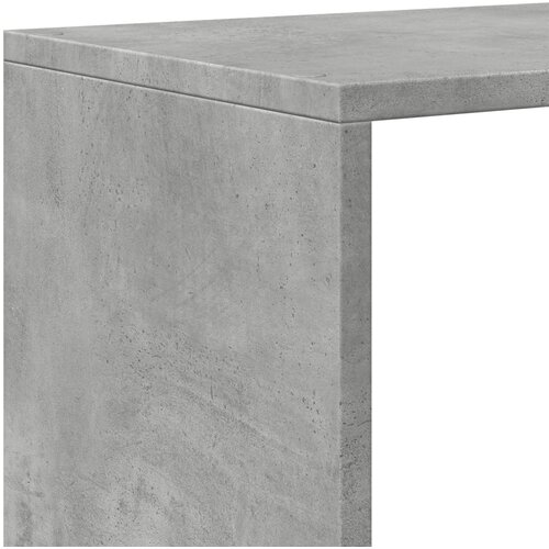  Pregrada/regal za knjige 4 razine sivi 131,5x29x131,5 cm drveni Slike