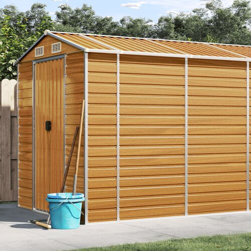 VidaXL Vrtna lopa svetlo rjava 191x725x198 cm pocinkano jeklo Slike