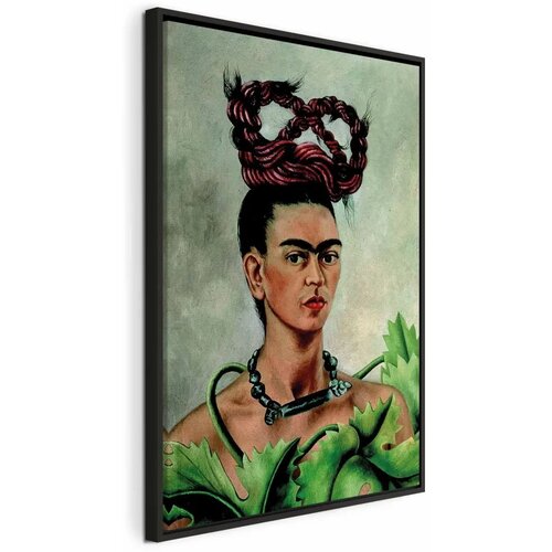  Slika - Frida Kahlo – Self-Portrait with Braid 60x90 U crnom drvenom okviru Cene