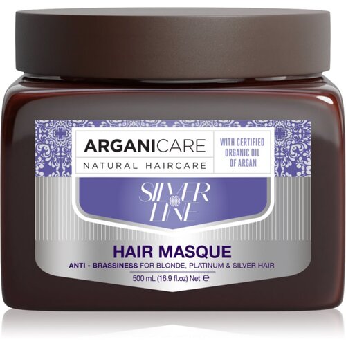 Arganicare Silver Hair Mask maska za lase za nevtralizacijo rumenih odtenkov 500 ml Slike