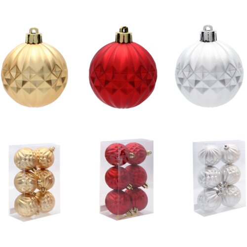 Molarem Home Set od 6 kuglica za božićno drvce &ndash; 6 cm, srebrna Cijene