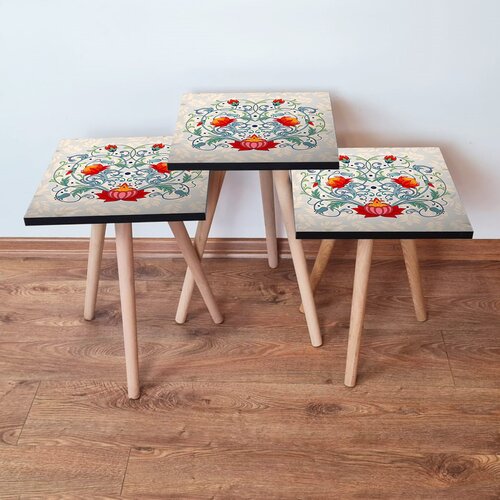Hanah home Set 3 stočića 3Shp144 Multicolor Cene